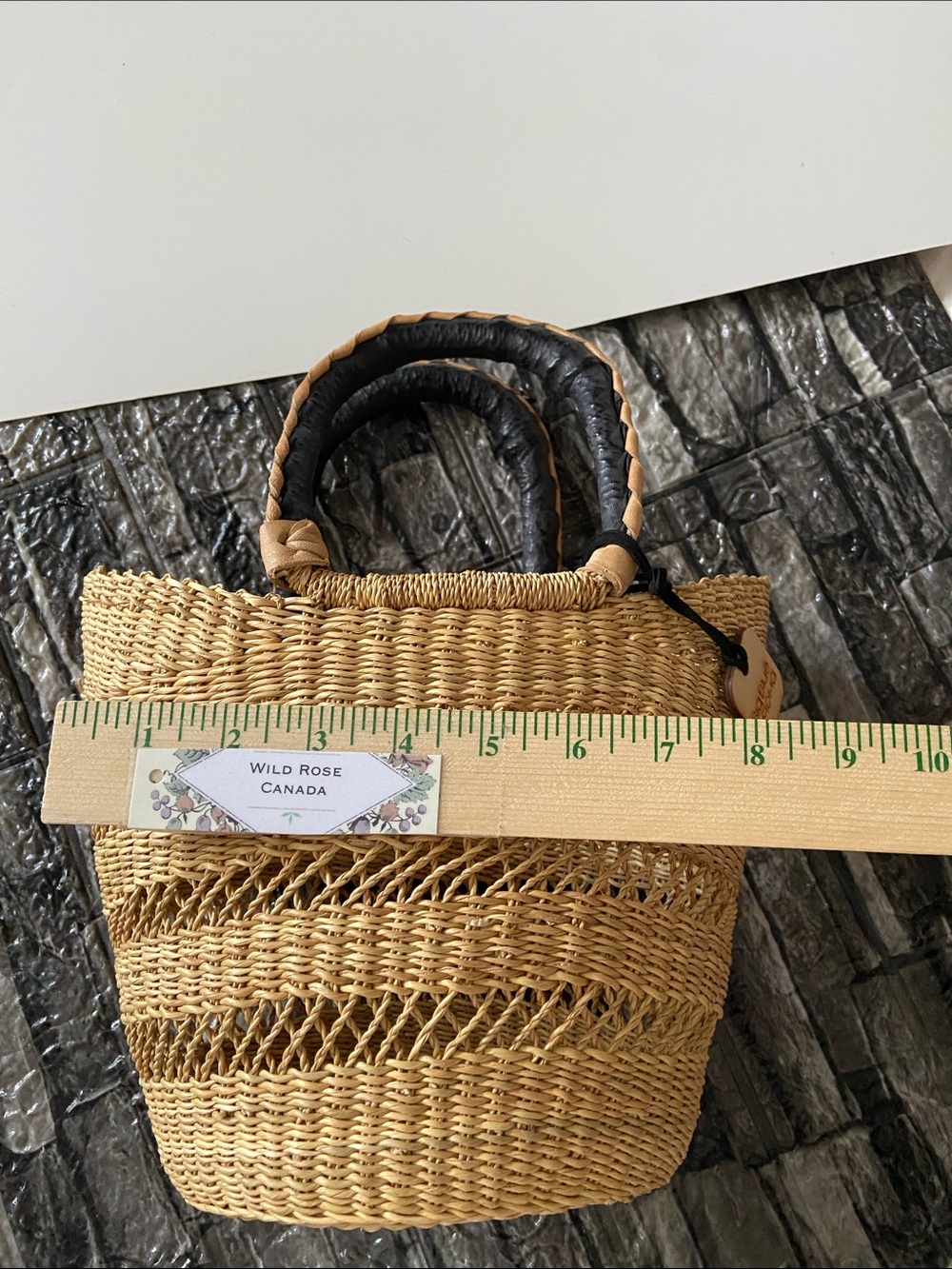Big Blue Moma Basket Tote NWOT - Picture 6 of 8